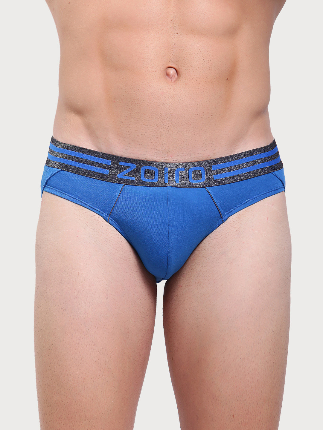 Zoiro Men's Sports Brief (Pack 2) - Chinese Red + Sky Diver