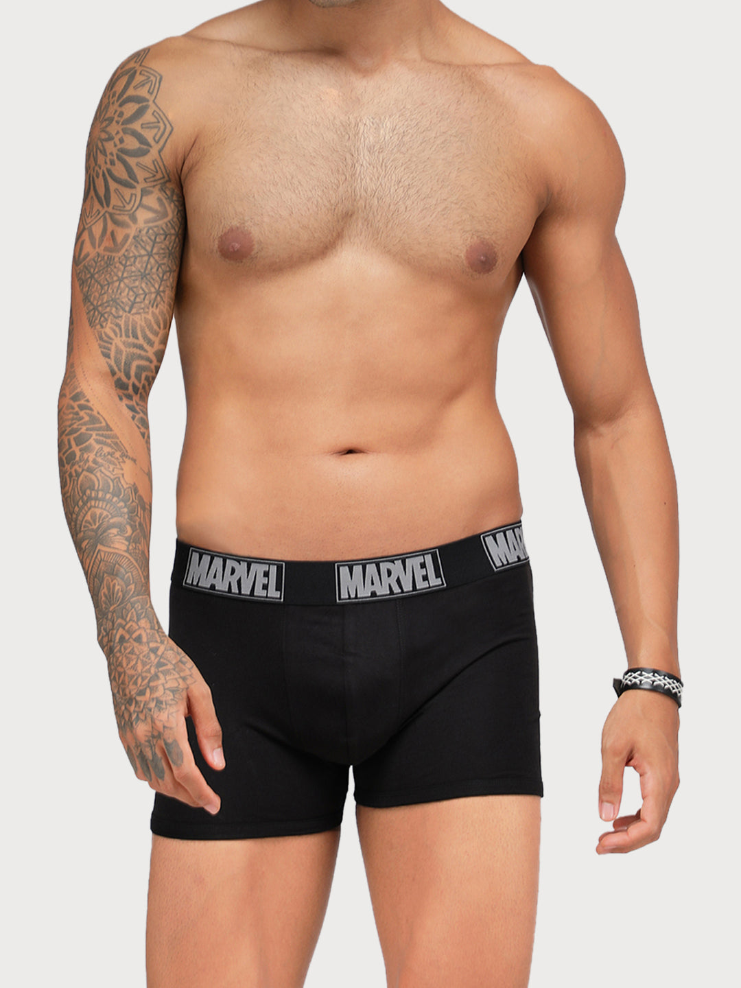 Zoiro Men's Marvel Printed Trunk (Pack 2) - Black + Navy