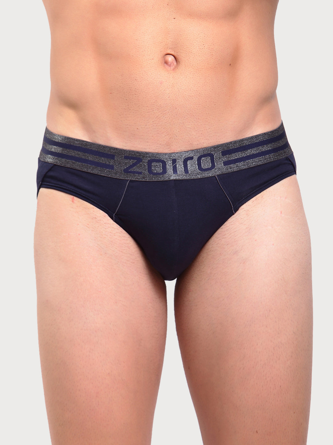 Zoiro Men's Sports Brief (Pack 2) - Sky Diver + Navy