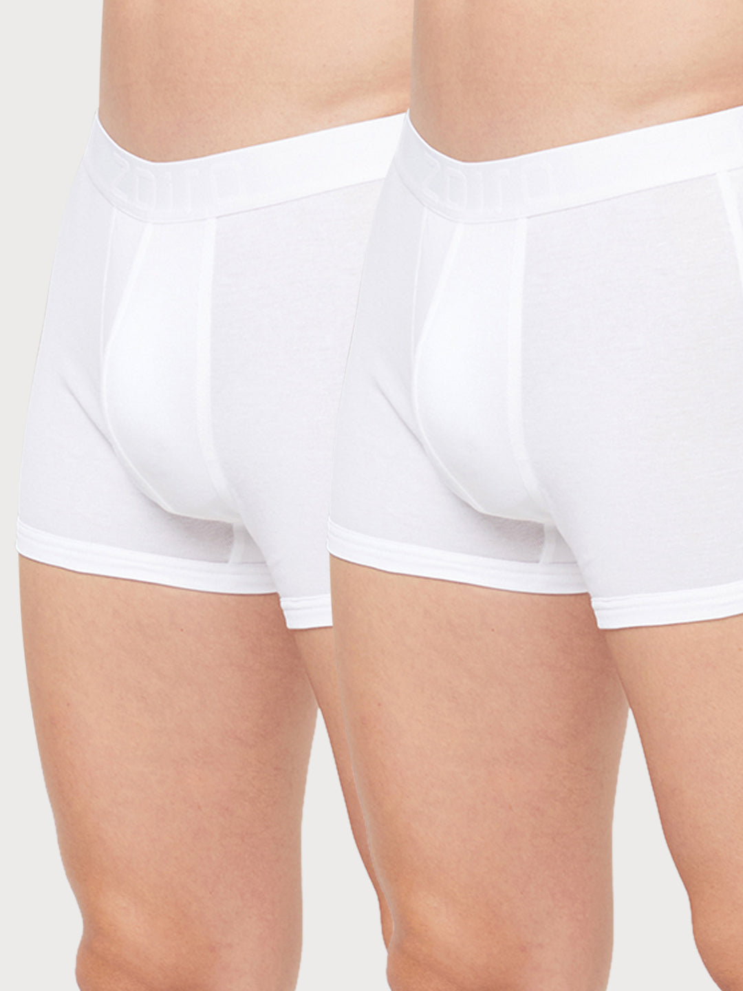 Men Soft Classic Trunk (Pack of 2) White+ White