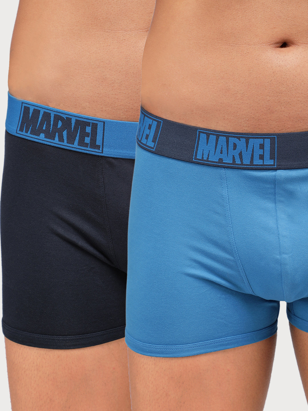 Zoiro Men's Marvel Printed Trunk (Pack 2) - Navy + Sky Driver