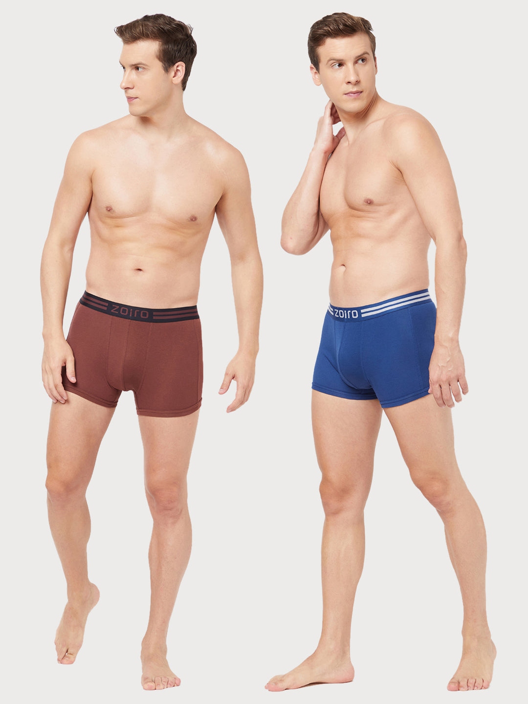 Men Soft Classic Trunk (Pack of 2) Bitter Chocolate+ Dark Blue