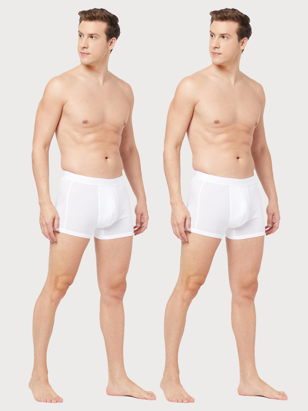 Men Soft Classic Trunk (Pack of 2) White+ White