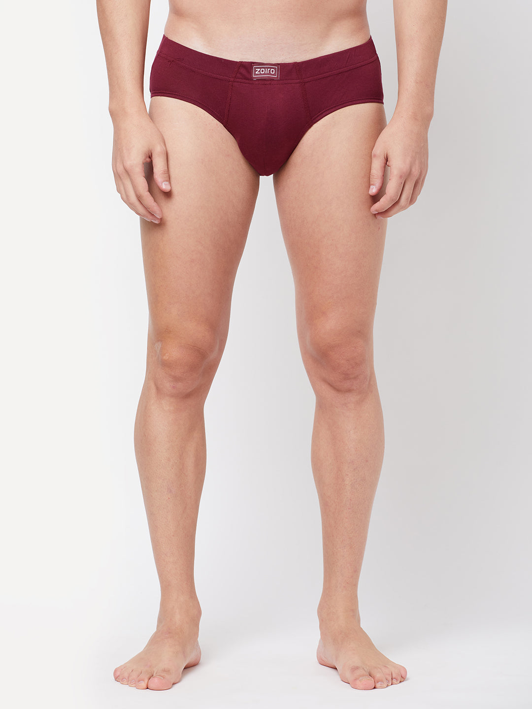 Zoiro Men's Soft Classics Brief (2-Pack) - Smoked Pearl + Burgundy