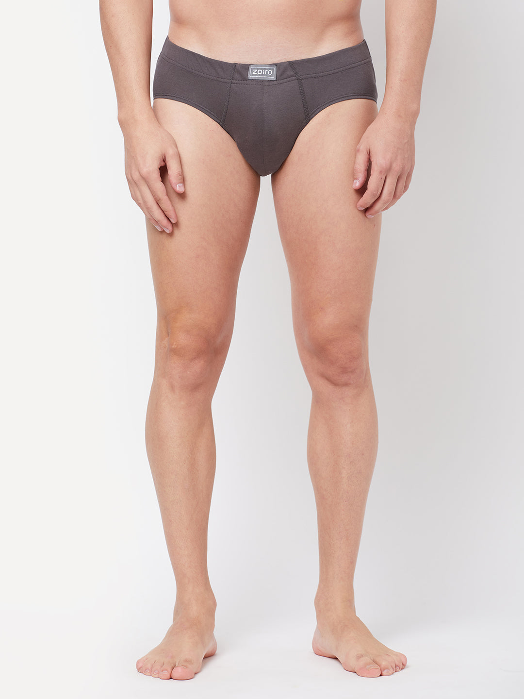 Zoiro Men's Soft Classics Brief (2-Pack) - Smoked Pearl + Burgundy