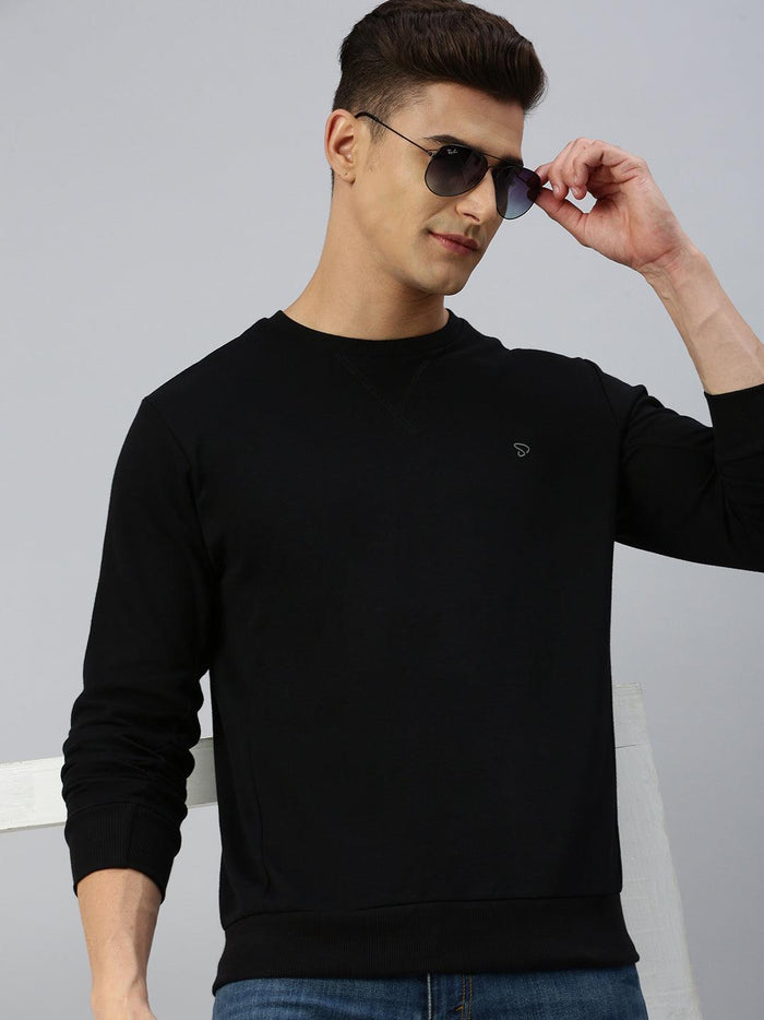 Sporto Wonder Sweatshirt for Men | Ultra Soft Microfiber Fabric | Black