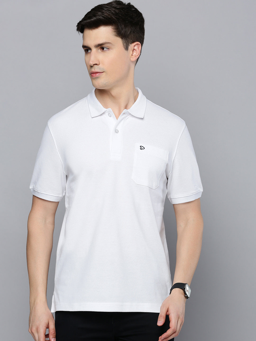 Sporto Men's Polo T-shirt With Pocket - White