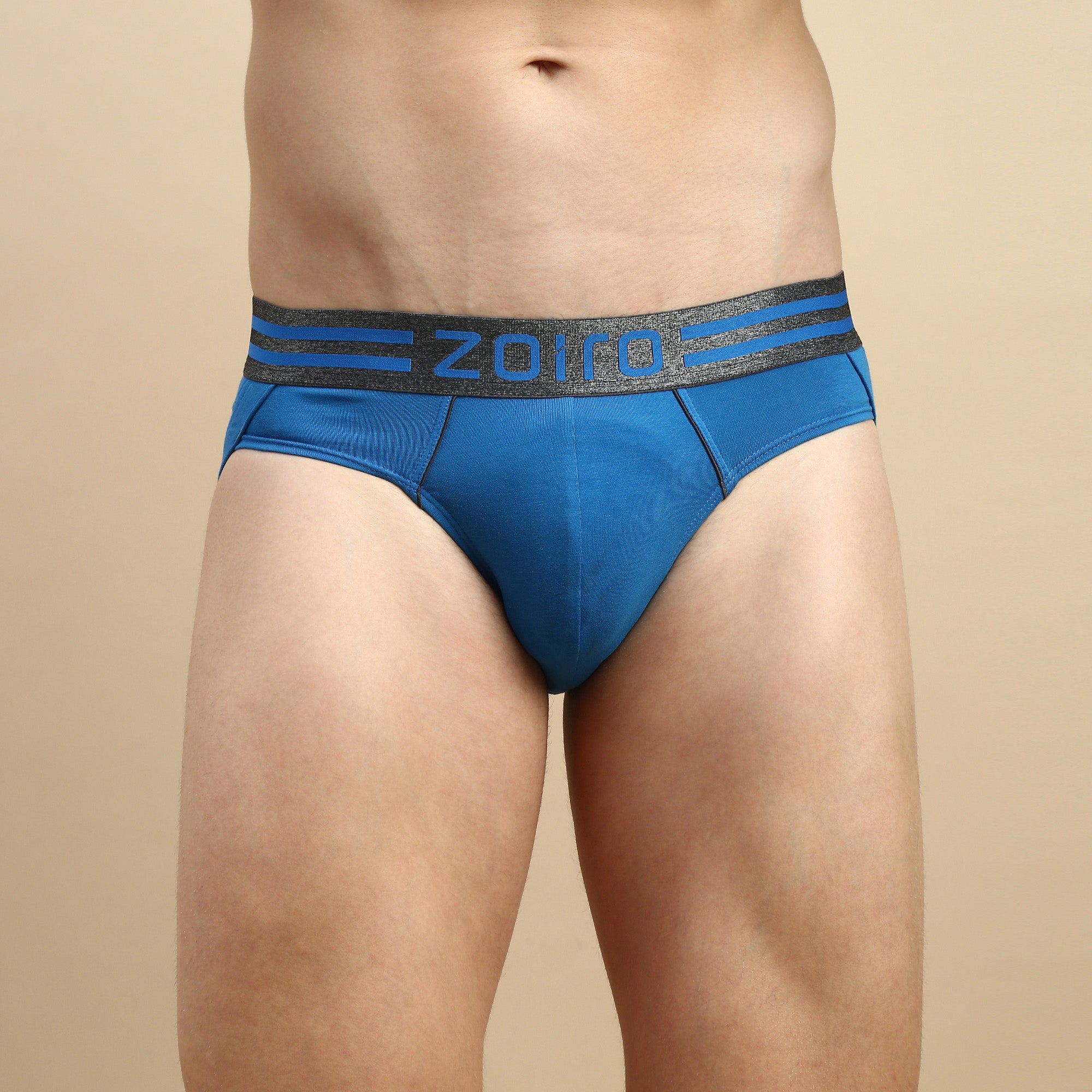 Zoiro Men's Cotton Sports Brief - Sky Diver