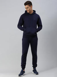 Sporto Men Ultra Fleece Hoodie Sweatshirt and Jogger Coord Set - Navy