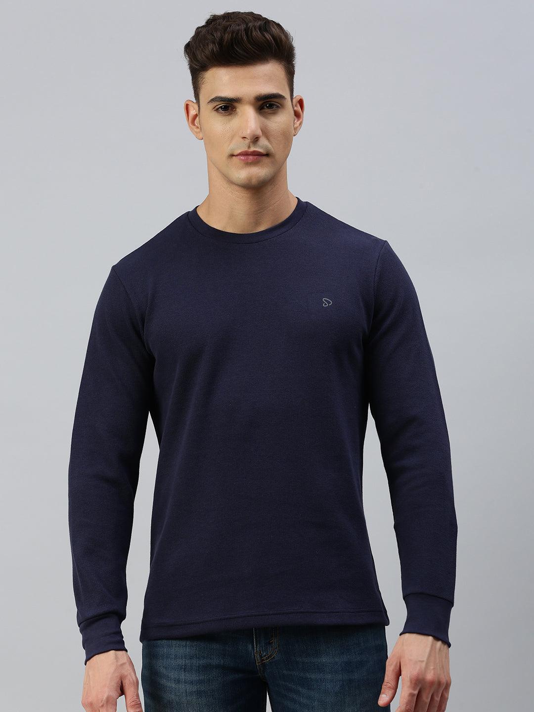 Sporto Men's Waffle Sweatshirt - Navy