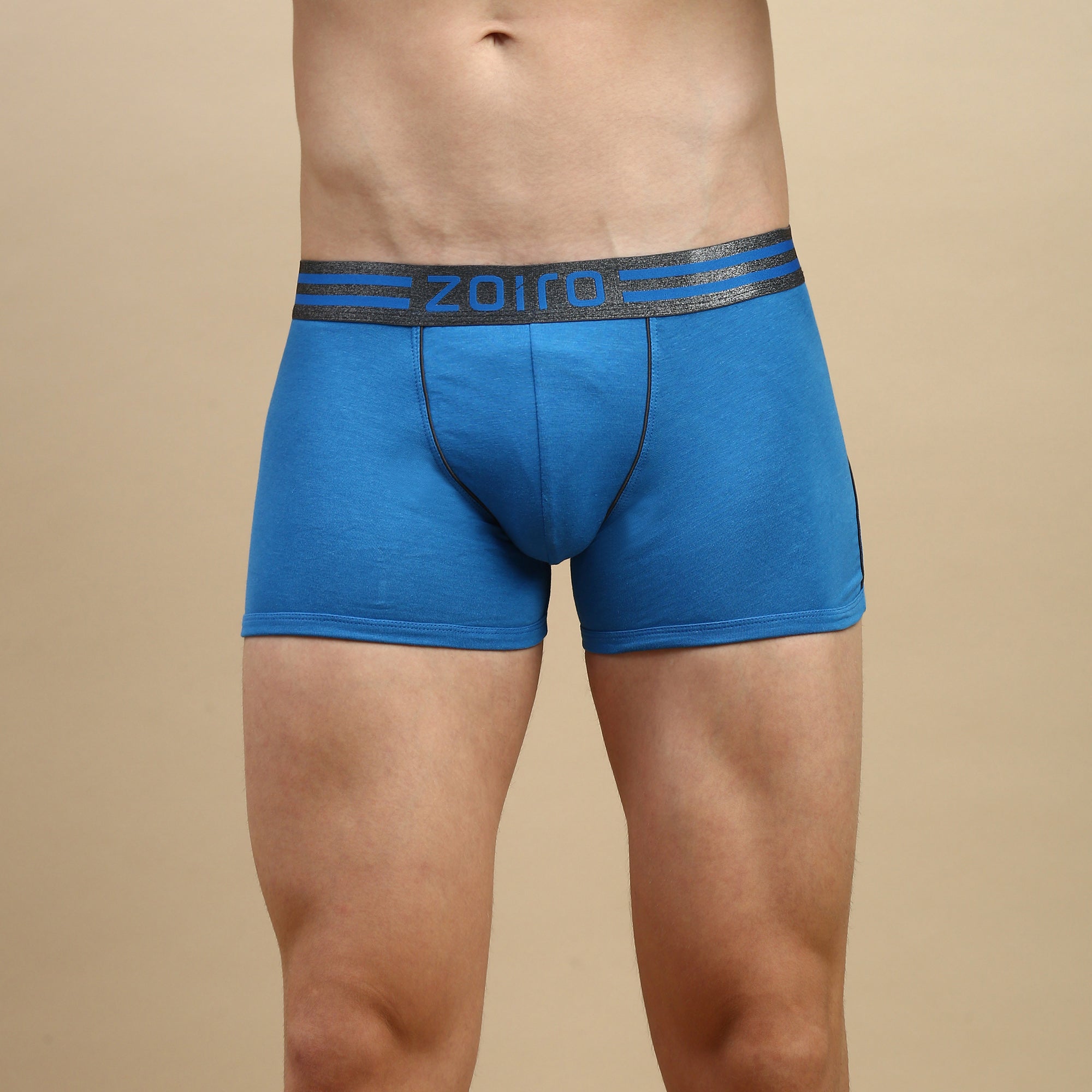 Zoiro Men's Cotton Sports Trunk - Sky Diver