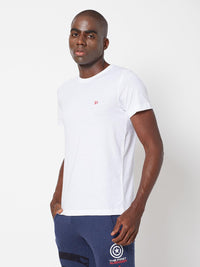 Sporto Men's Round Neck Cotton Tee Pack of - 3 (White)