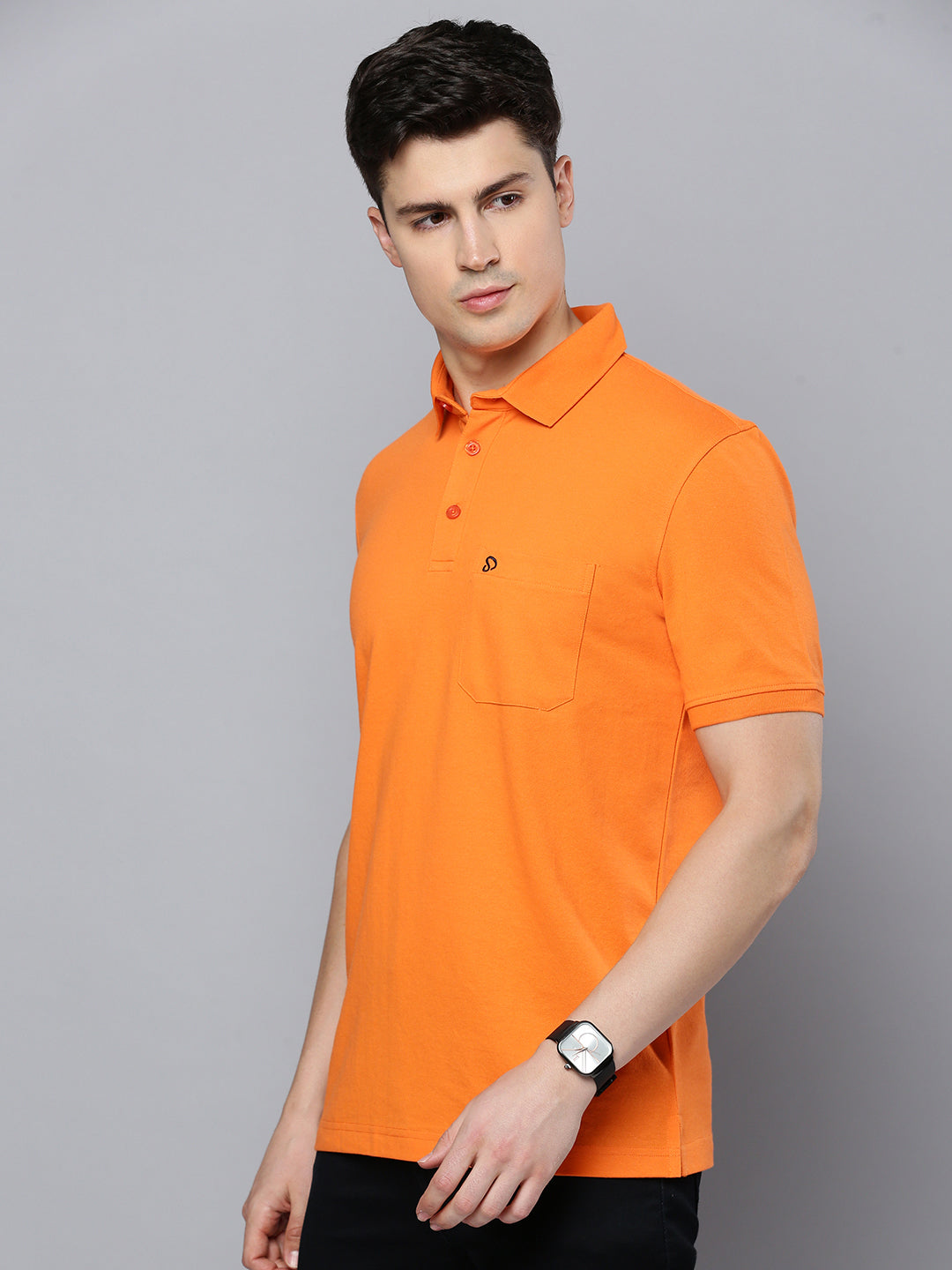 Sporto Men's Polo T-shirt With Pocket - Orange