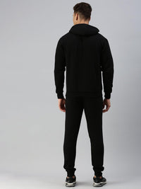 Sporto Men Ultra Fleece Hoodie Jacket and Jogger Coord Set - Black