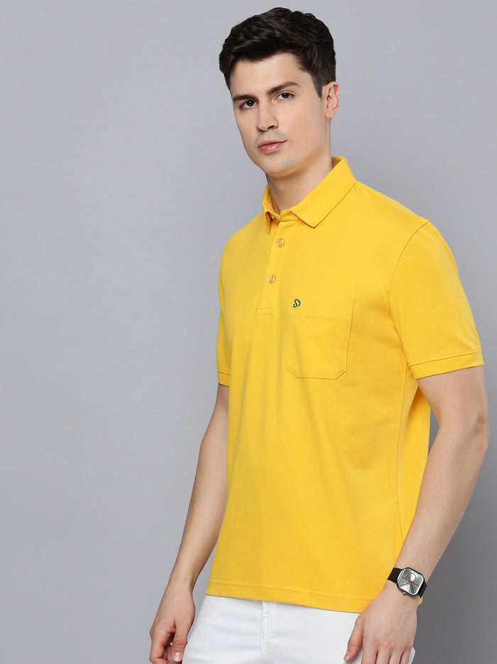 Sporto Men's Polo T-shirt With Pocket - Golden Yellow