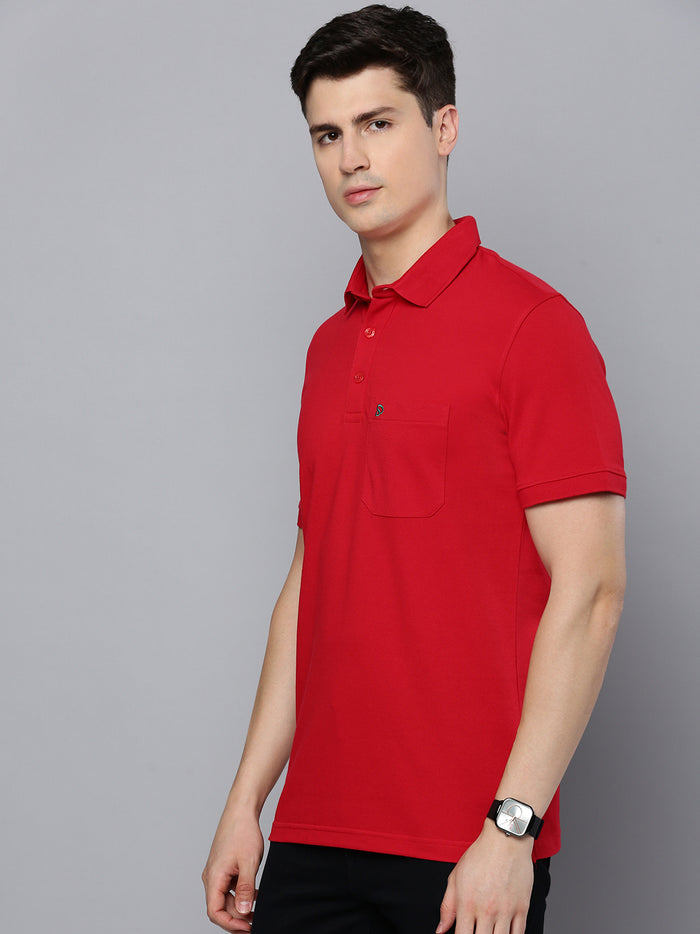 Sporto Men's Polo T-shirt With Pocket - Red