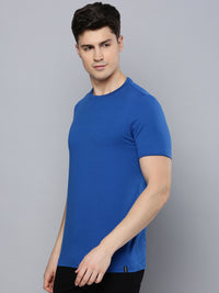 Sporto Men's Fluid Cotton Round Neck T-shirt - Sky Driver