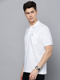 Sporto Men's Polo T-shirt With Pocket - White