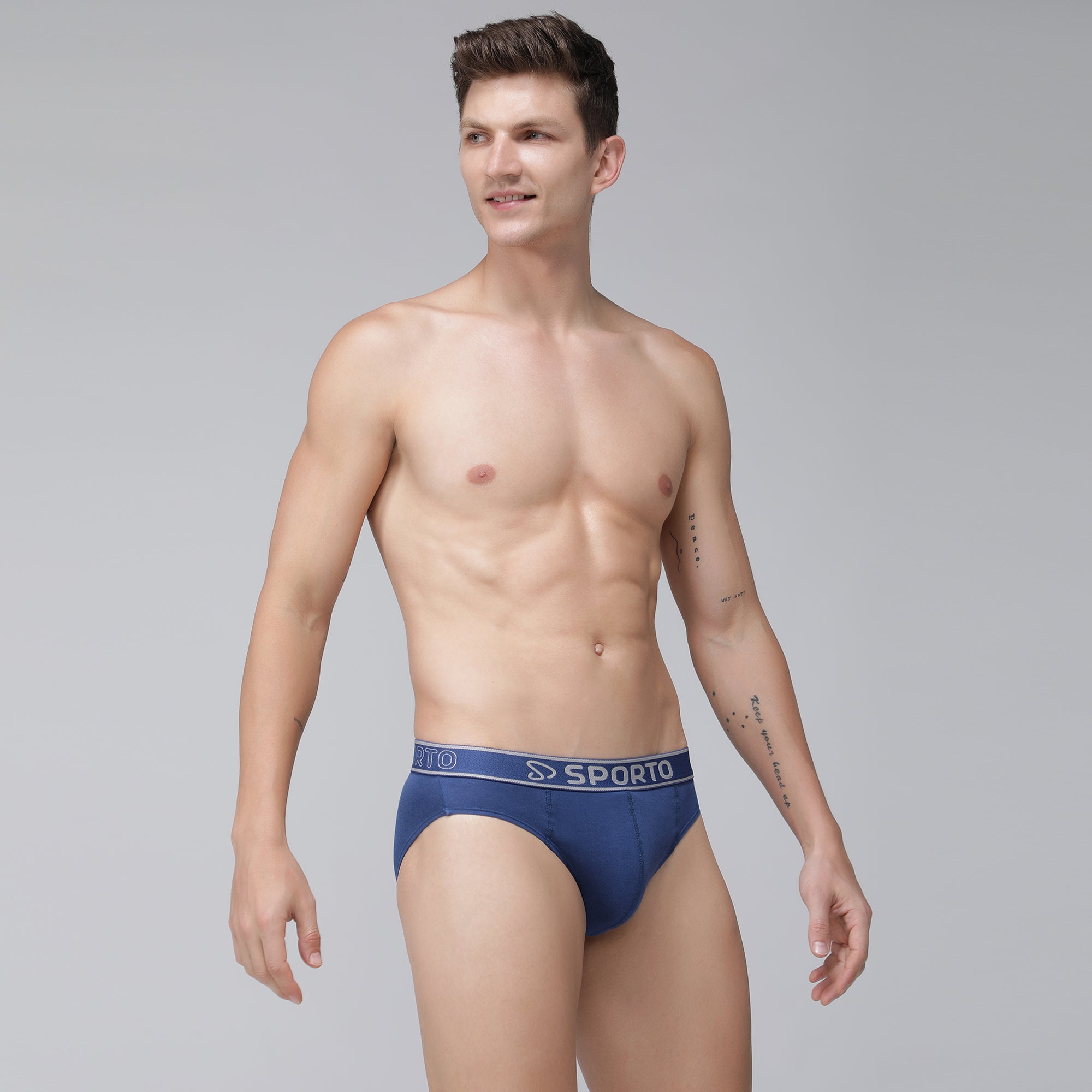 Sporto Men's Cotton Brief - Denim Blue