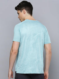 Sporto Men's Insta cool Printed Jersey Round Neck Tee - Mint Green