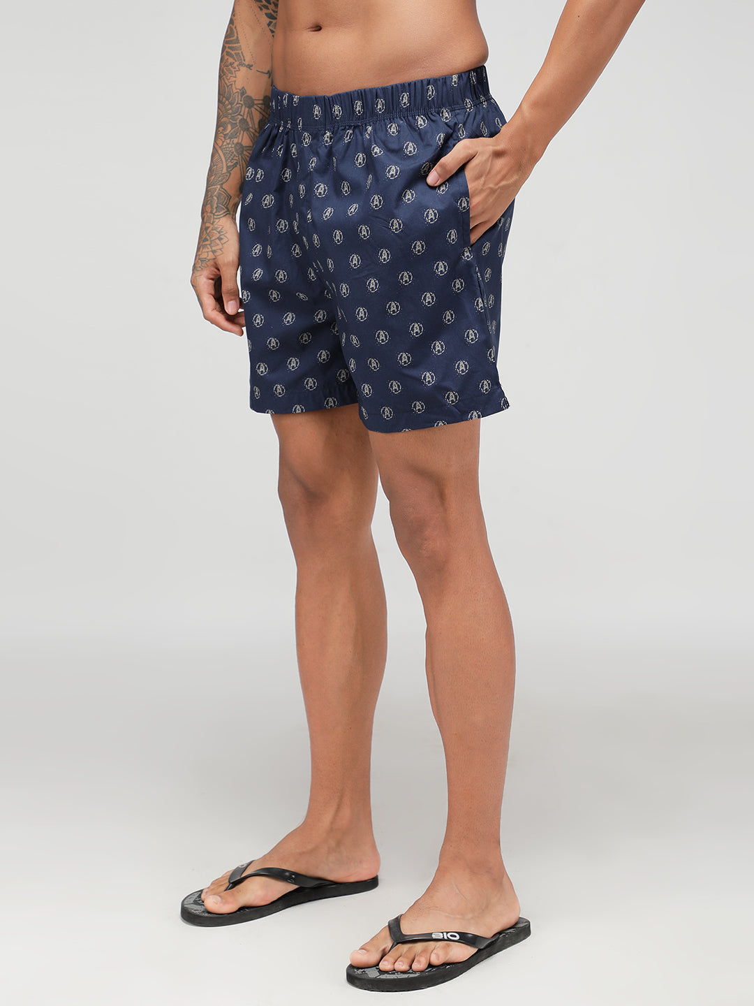 Zoiro Men's Avenger Print Boxer - Navy