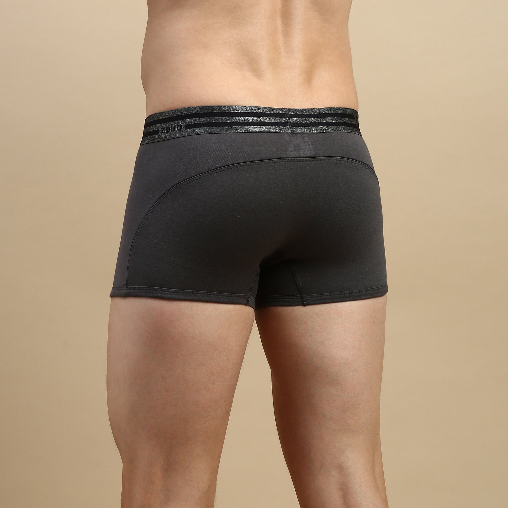 Zoiro Men's Cotton Sports Trunk - Charcoal