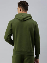 Sporto Men Ultra Fleece Hoodie Sweatshirt and Jogger Coord Set - Olive