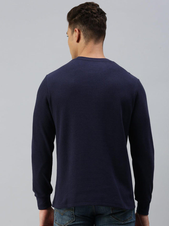 Sporto Men's Waffle Sweatshirt - Navy