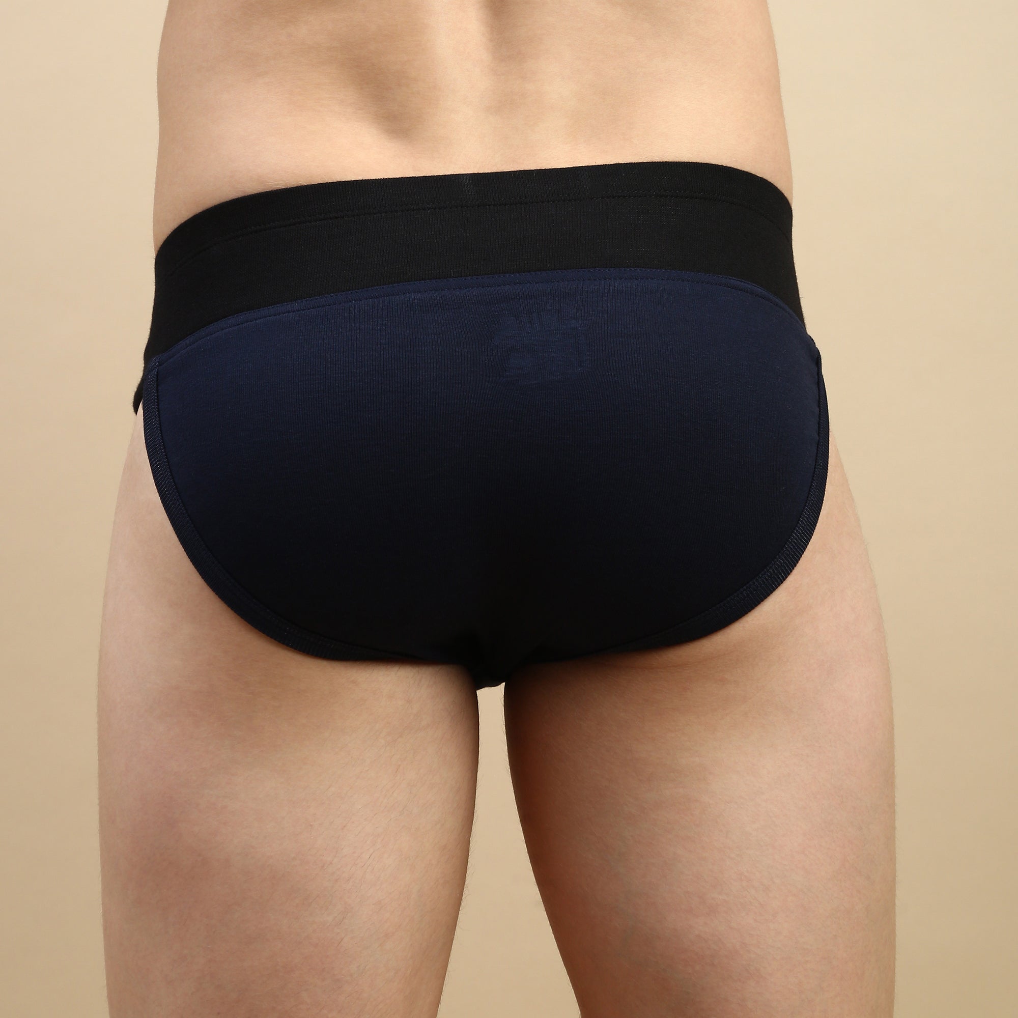 Zoiro Men's Cotton Sports Gym Supporter Brief Navy