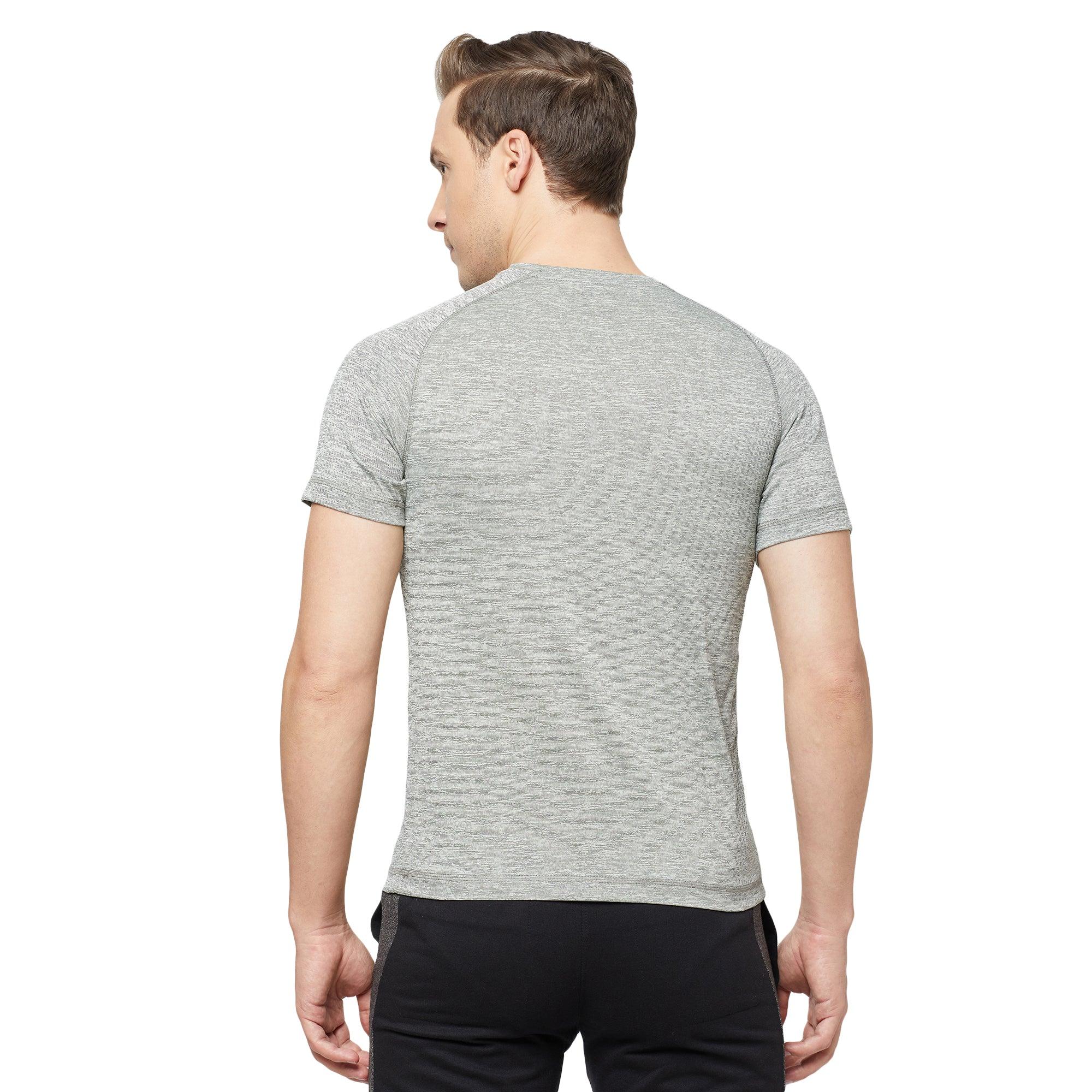 Sporto Men's Athletic Jersey Quick Dry T-Shirt - Grey Mélange