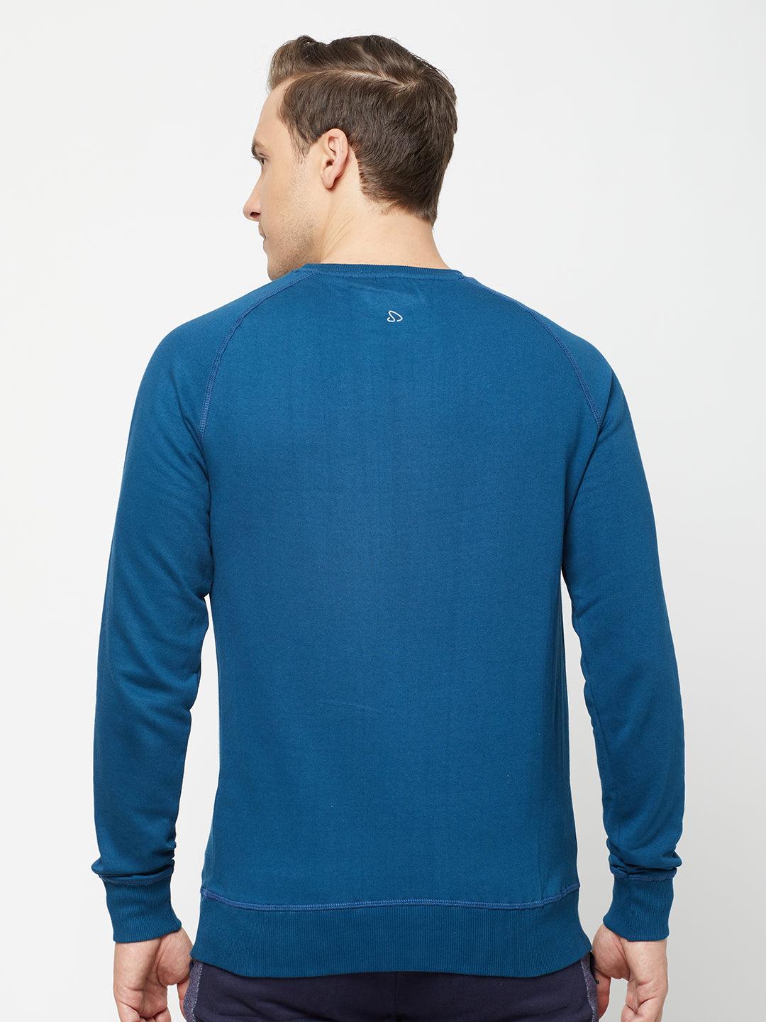 Sporto Crew Neck Printed Sweatshirt - Sailor Blue