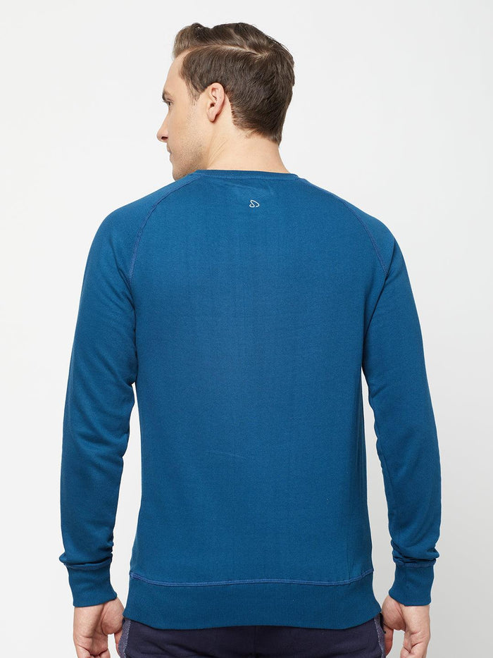 Sporto Crew Neck Printed Sweatshirt - Sailor Blue