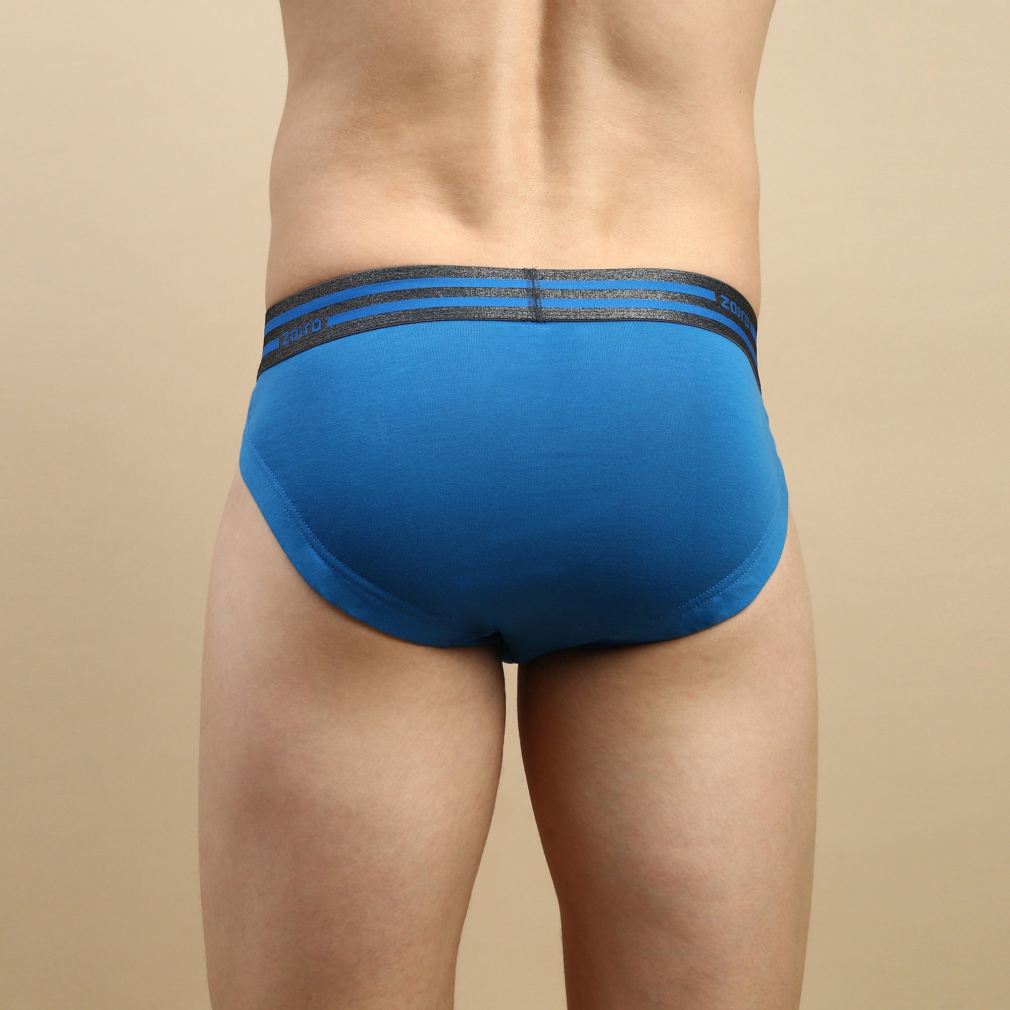 Zoiro Men's Cotton Sports Brief - Sky Diver