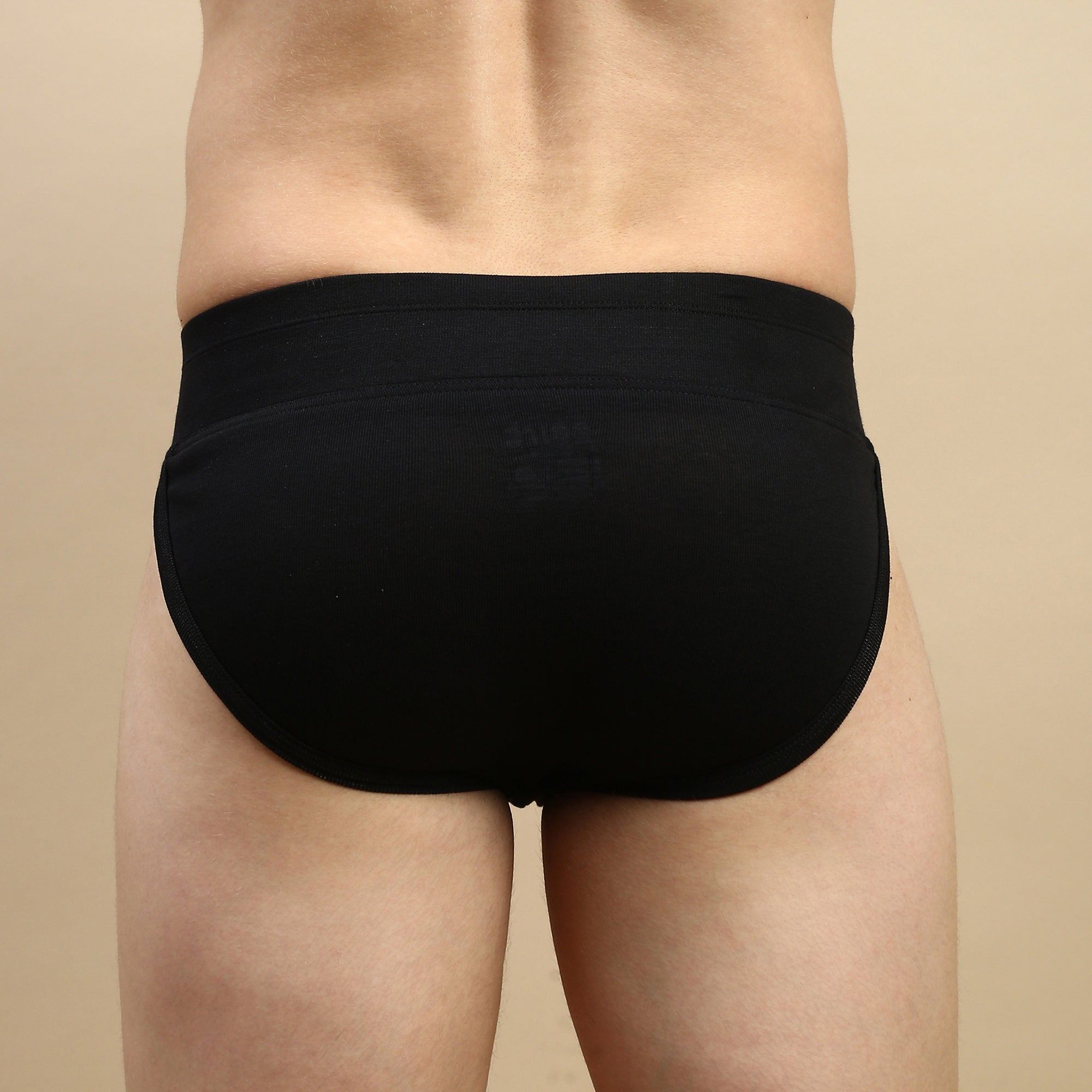 Zoiro Men's Cotton Sports Gym Supporter Brief Black