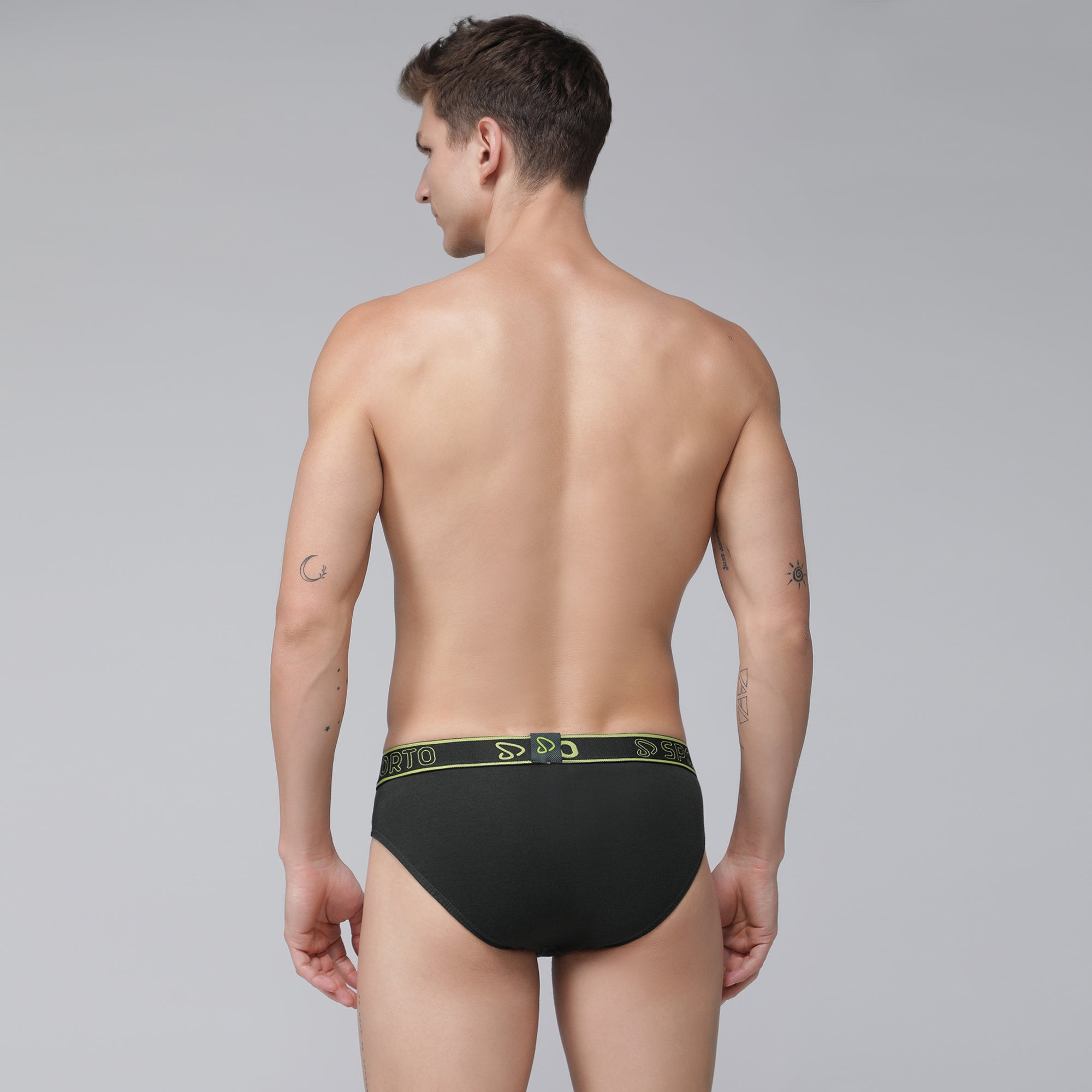 Sporto Men's Cotton Brief - Olive