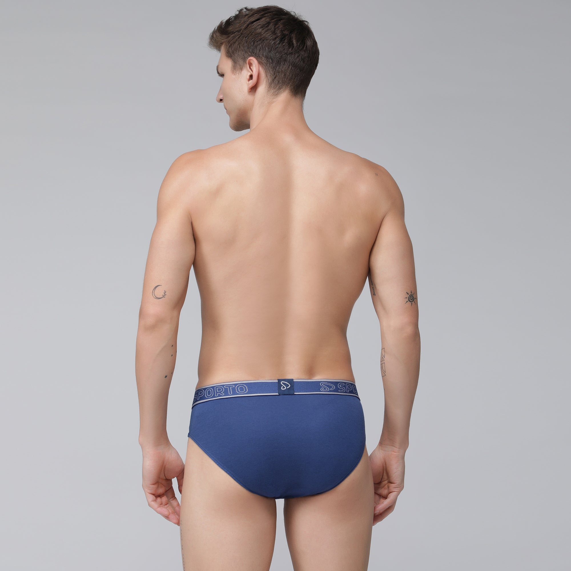 Sporto Men's Cotton Brief - Denim Blue