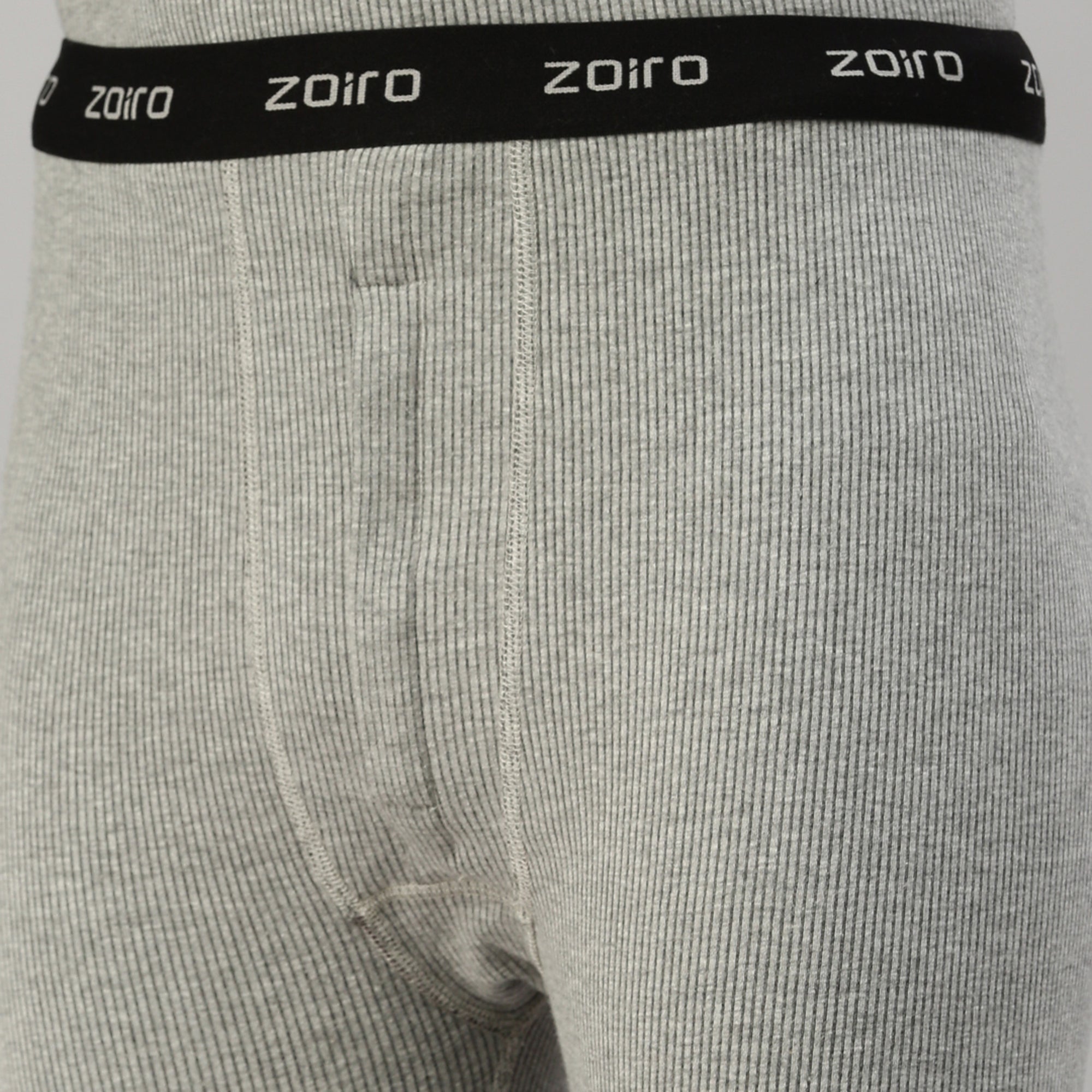 Zoiro Men's Cotton Rich, Triple insulated, Solid Thermal Fitted Pants with Rib bottom