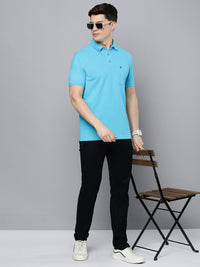 Sporto Men's Polo T-shirt With Pocket - Blue Atol