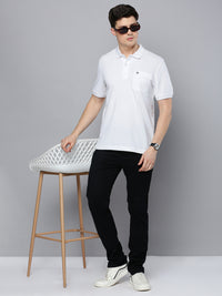 Sporto Men's Polo T-shirt With Pocket - White