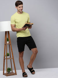 Sporto Men's Fluid Cotton Round Neck T-shirt - Muted Lime