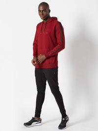 Sporto Men's Hoodie Sweatshirt - Red Jaspe