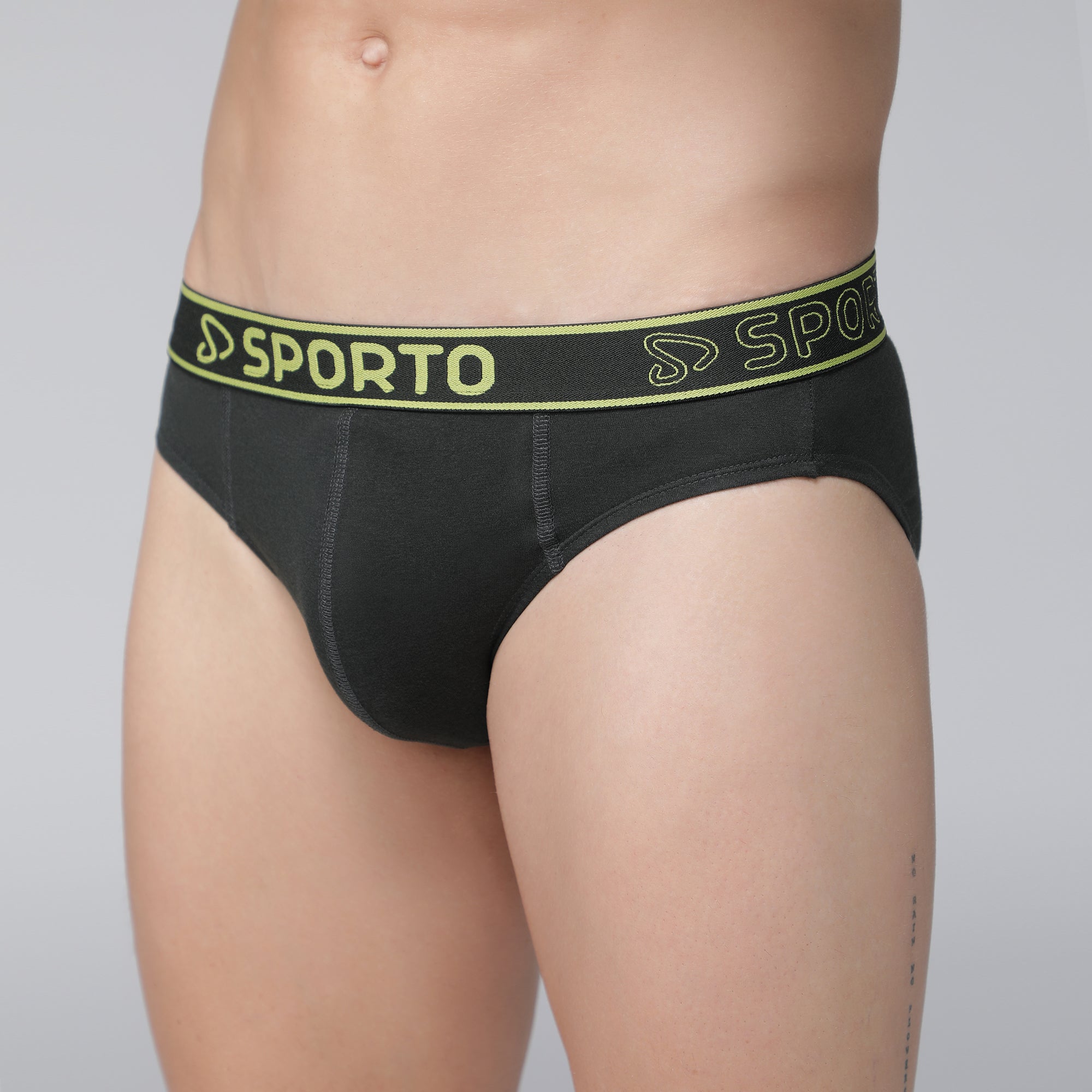 Sporto Men's Cotton Brief - Olive