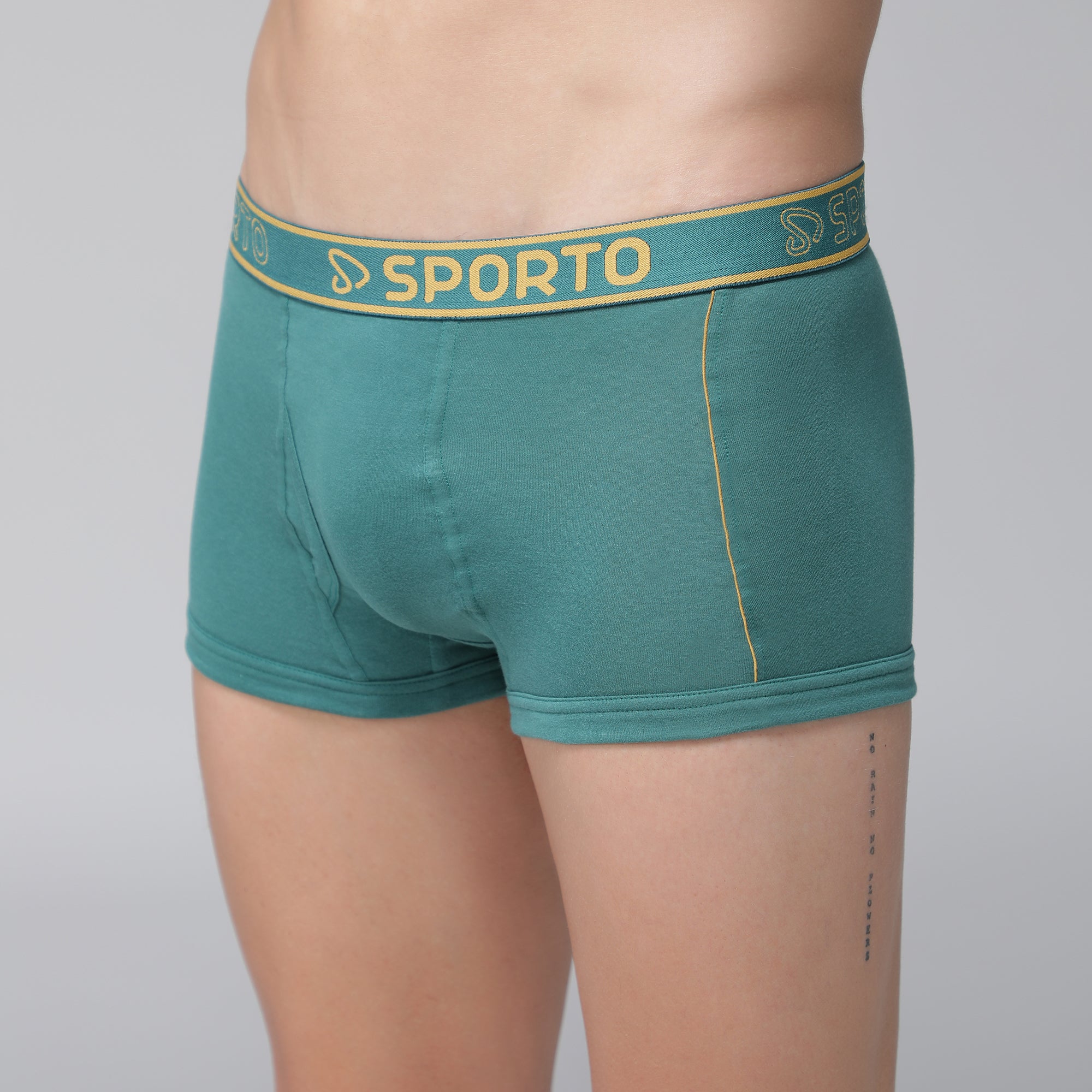 Sporto Men's Cotton Square Trunks - Patrol Blue