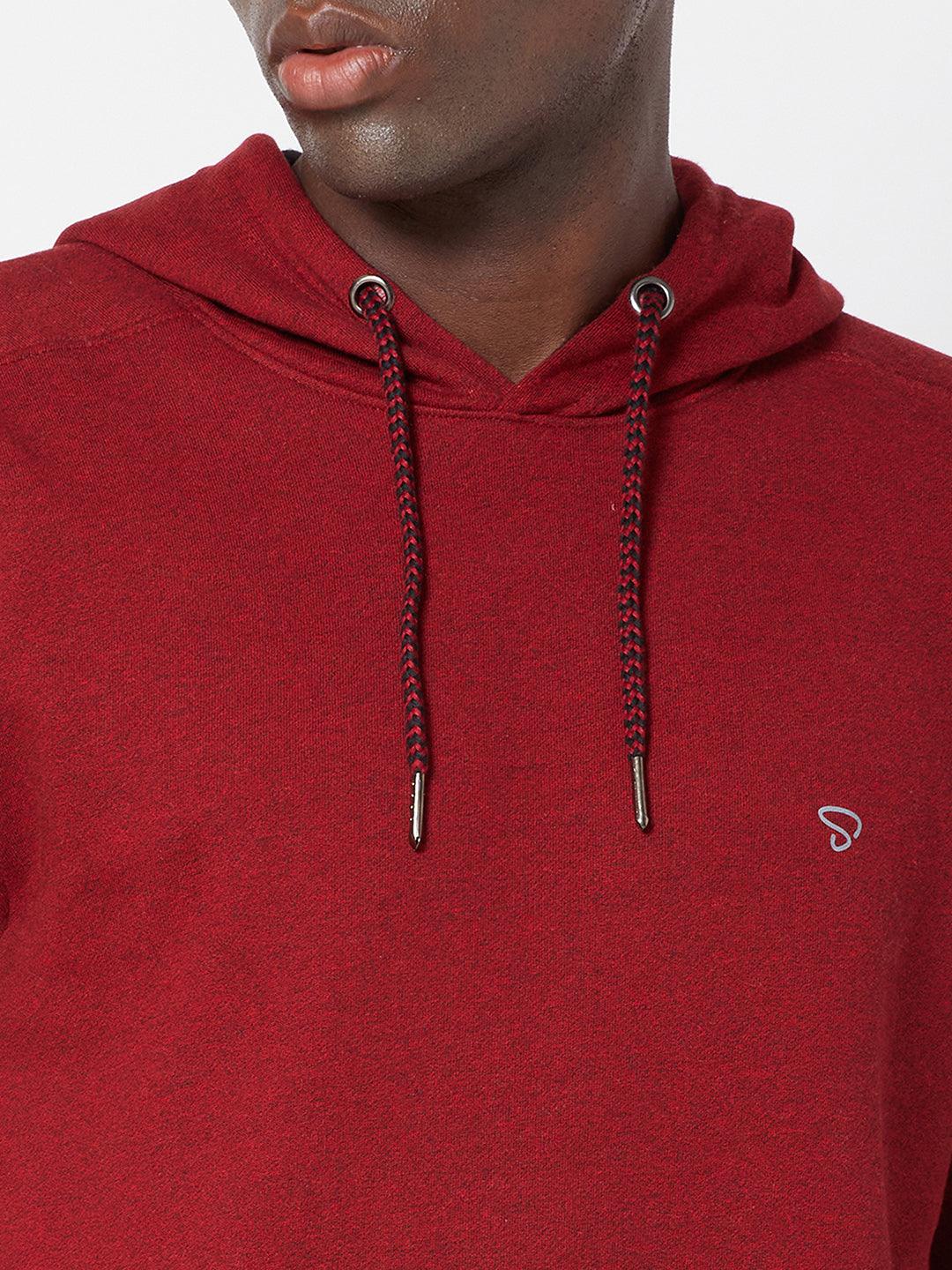 Sporto Men's Hoodie Sweatshirt - Red Jaspe