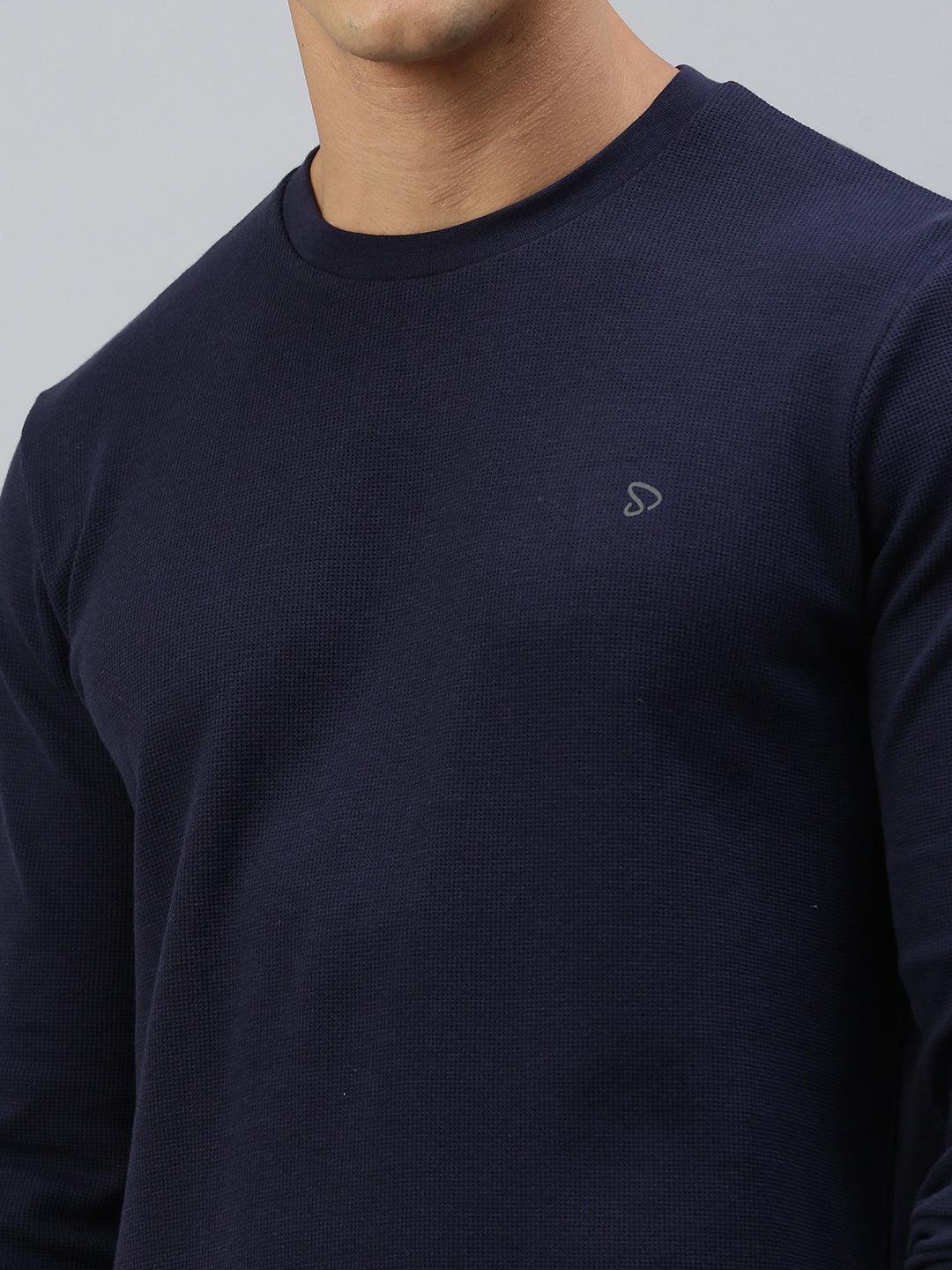 Sporto Men's Waffle Sweatshirt - Navy