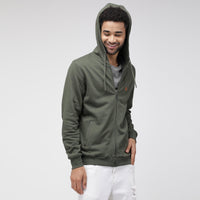 Sporto Men's Solid Hoodie Sweatshirt - Olive