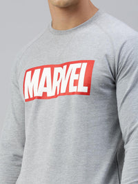 Sporto Marvel Printed Sweatshirt for Men | Grey Melange