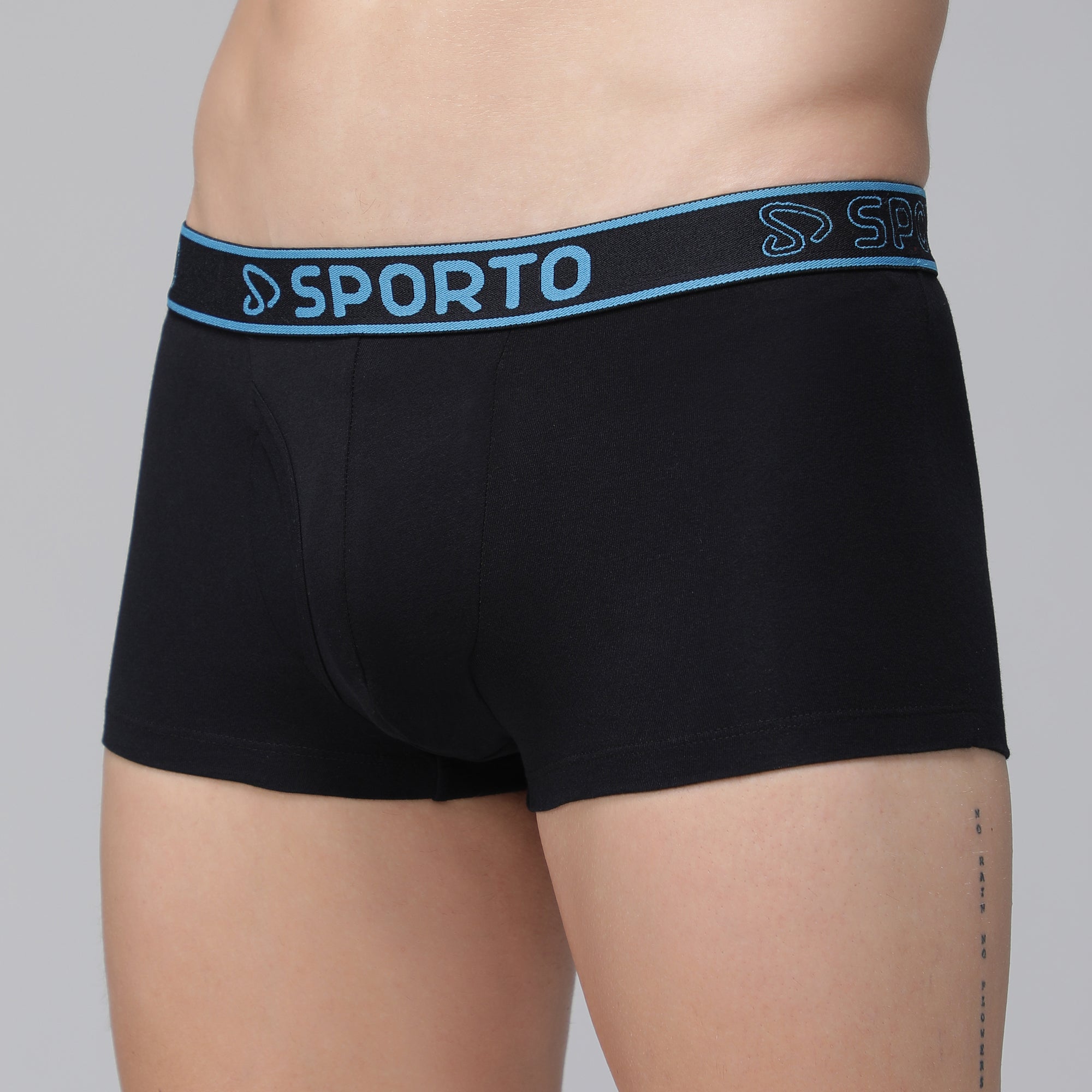 Sporto Men's Square Trunks - Black