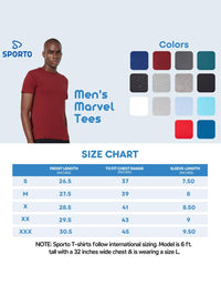 Sporto Men's Cotton Rich Regular T-Shirt - Blue Inject