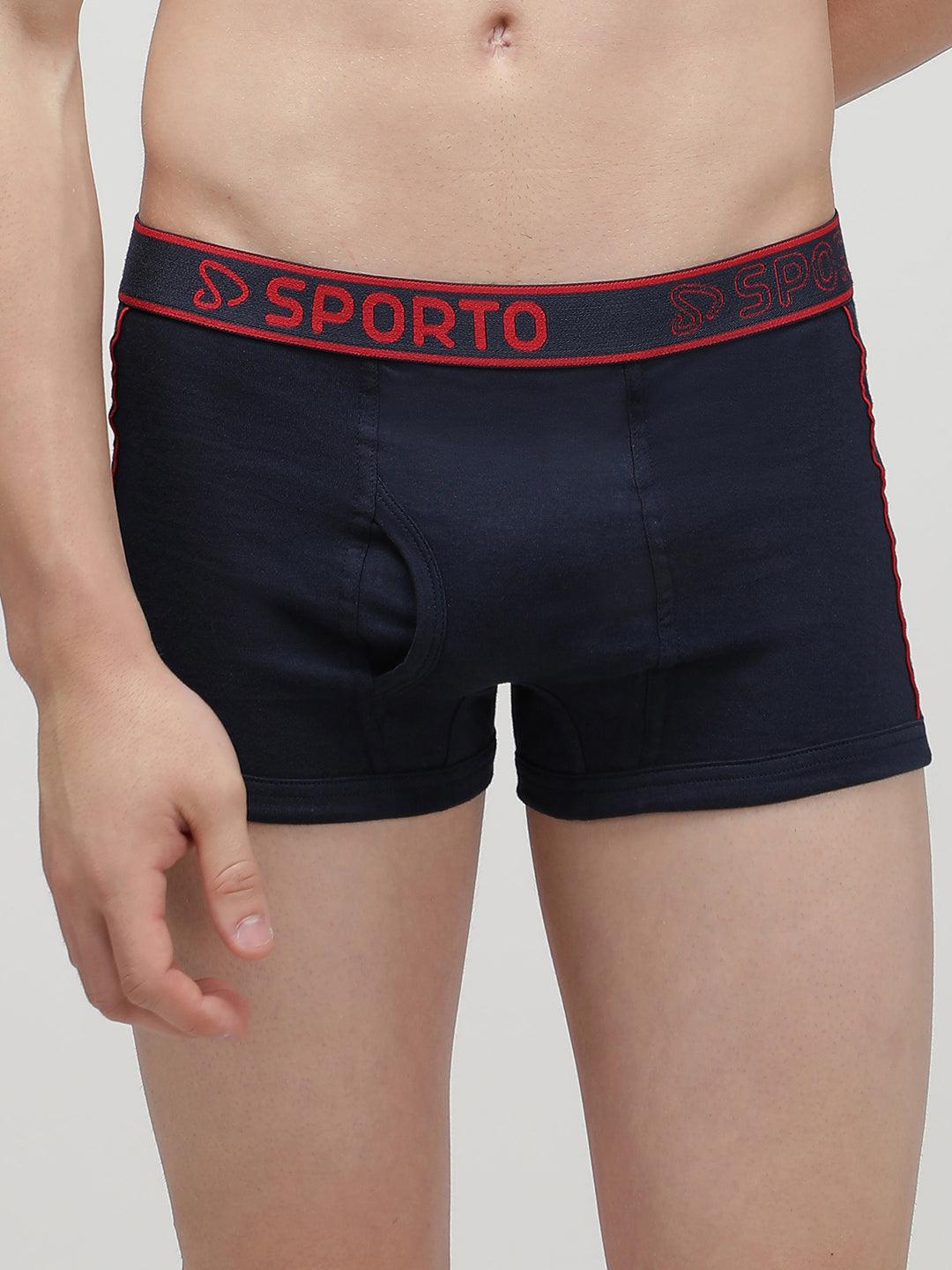 Sporto Men's Cotton Square Trunks (Pack of 5)